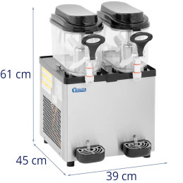 
Granitor šerbeto aparatas dvigubas LED 2 x 6 l 500 W
