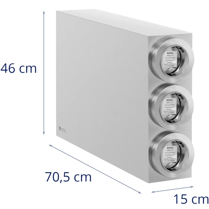 
Dozatorius vienkartiniams puodeliams su 3 dozatoriais PLIENAS 81 - 89 mm
