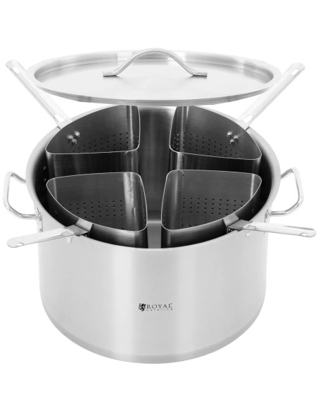 
Makaronų kepimo puodas su 4 įdėklais sk. 40 cm 31 l
