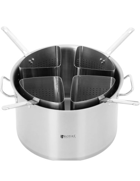 
Makaronų kepimo puodas su 4 įdėklais sk. 40 cm 31 l
