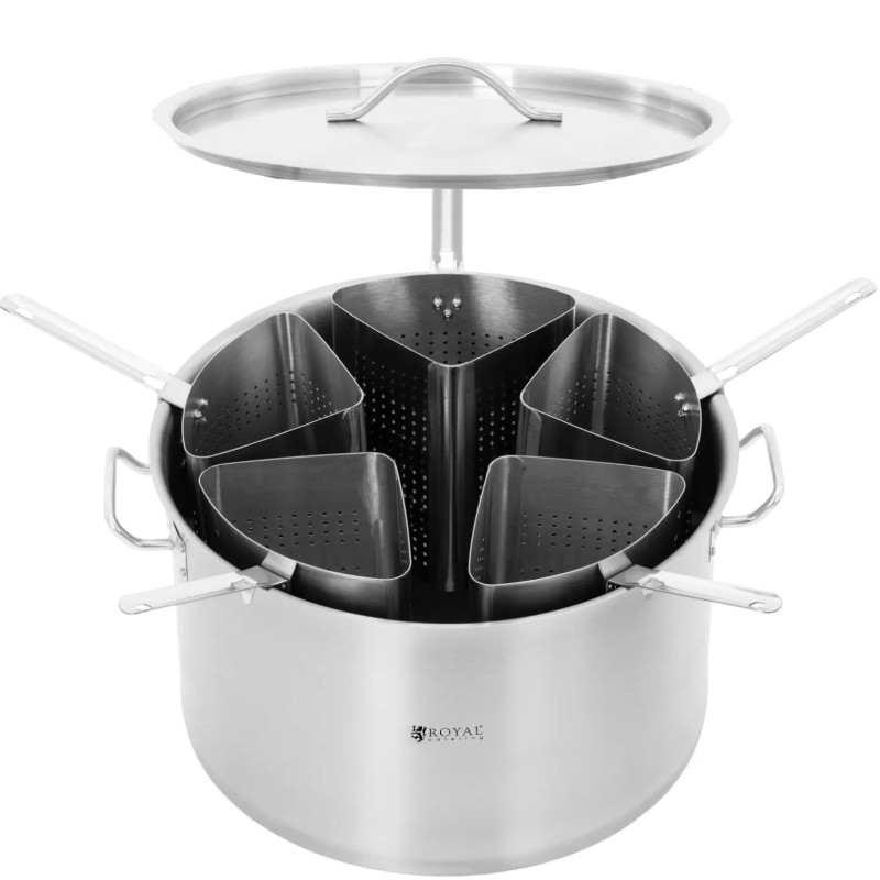 
Makaronų kepimo puodas su 5 įdėklais sk. 45 cm 44 l
