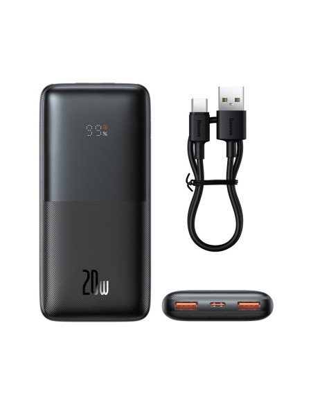 Powerbank Bipow Pro 10000mAh 20W su USB-C 3A 0,3m kabeliu juodas Powerbank Bipow Pro 10000mAh 20W su USB-C 3A 0,3m kabeliu juodas