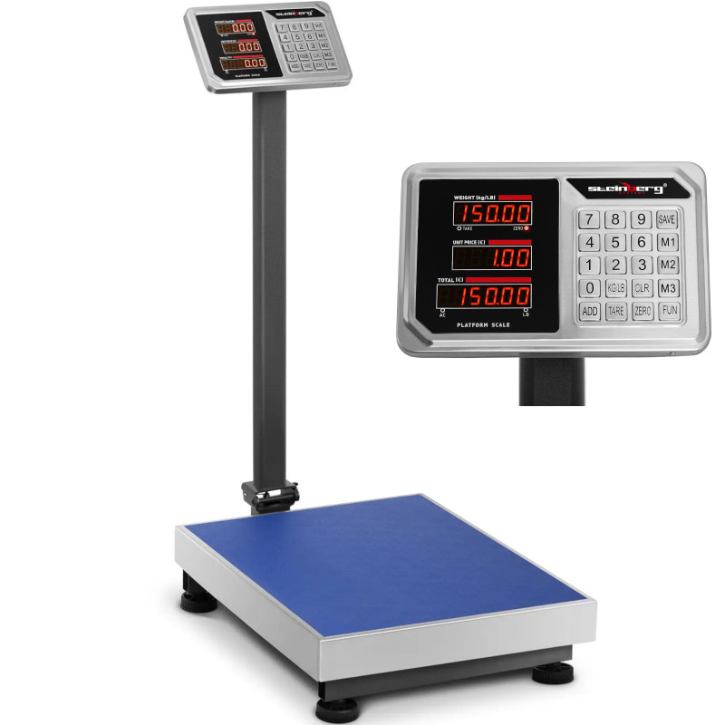 
LED skaičiavimo sandėlio platforminės svarstyklės 45 x 60 cm 150 kg / 20 g
