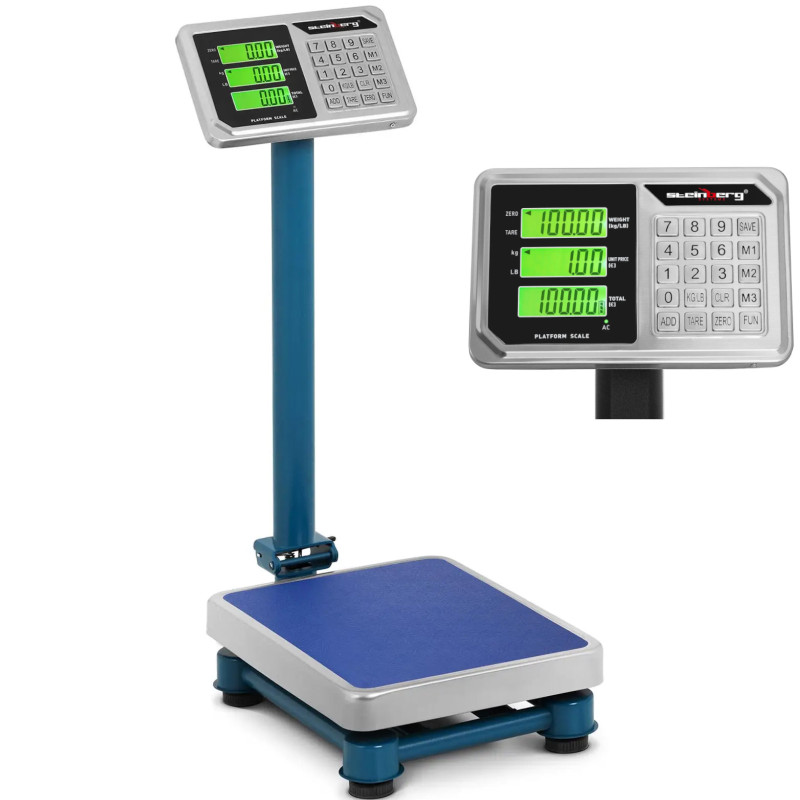
LCD skaičiavimo platformos sandėlio svarstyklės 30 x 40 cm 100 kg / 20 g
