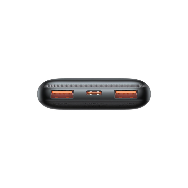 Powerbank Bipow Pro 10000mAh 20W su USB-C 3A 0,3m kabeliu juodas