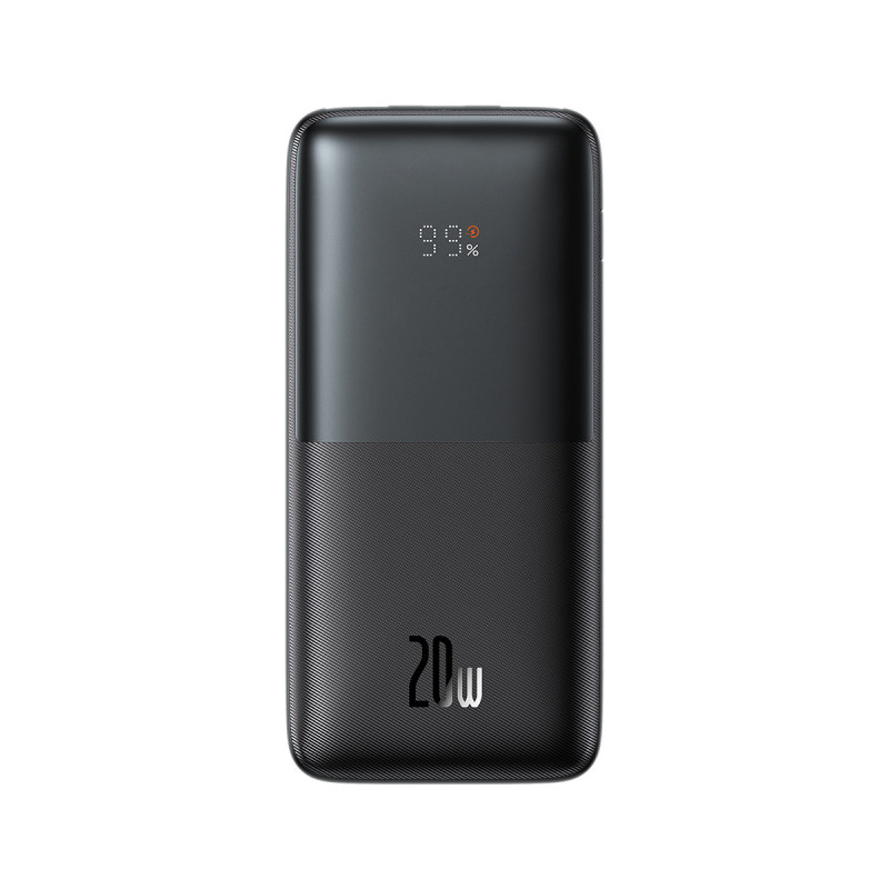 Powerbank Bipow Pro 10000mAh 20W su USB-C 3A 0,3m kabeliu juodas