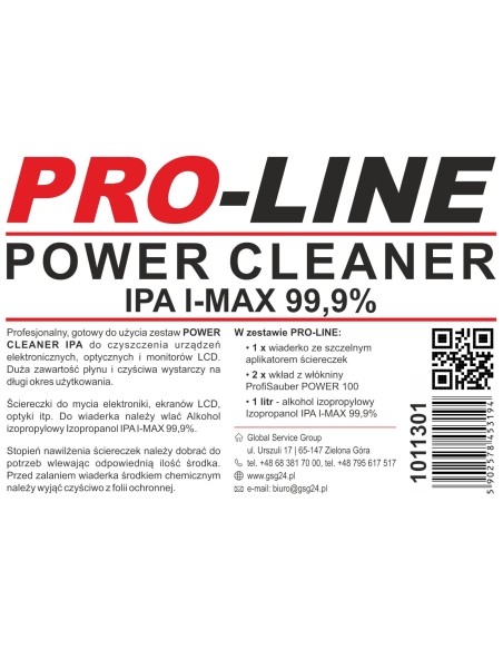 POWER CLEANER IPA elektronikos, optikos ir monitoriaus valymo rinkinys PRO-LINE
 
POWER CLEANER IPA elektronikos, optikos ir monitoriaus valymo rinkinys PRO-LINE