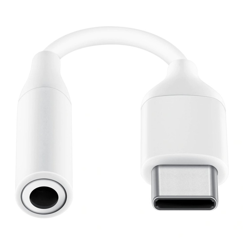 Ausinių adapteris 3,5 mm mini lizdas - USB-C, baltas