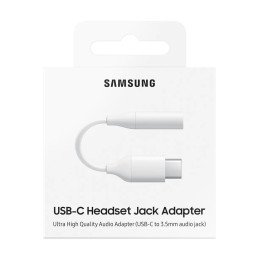 
Ausinių adapteris 3,5 mm mini lizdas - USB-C, baltas
