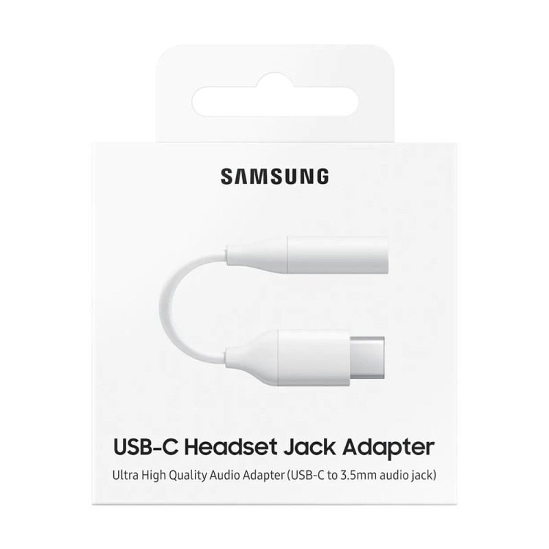 Ausinių adapteris 3,5 mm mini lizdas - USB-C, baltas
