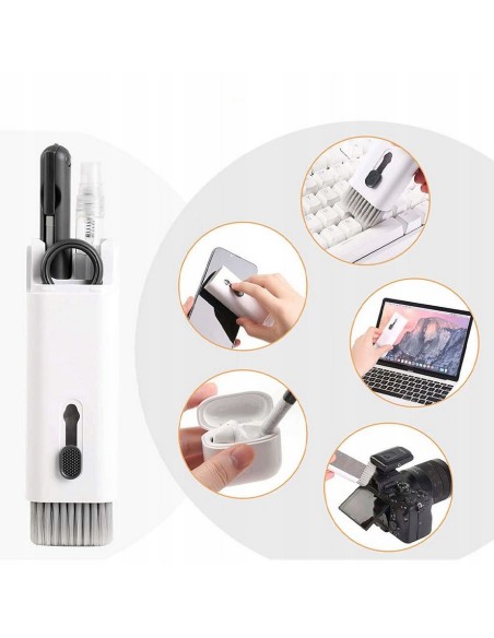 
7in1 Universalus rinkinys elektronikos, ausinių, telefonų, klaviatūrų, pilkos spalvos valymui
