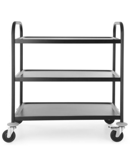 Padavėjo maitinimo vežimėlis, skirtas aptarnauti 3 lentynas iki 150 kg matinės juodos spalvos - Hendi 811320