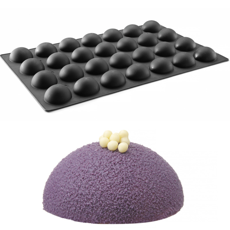 
Silikoninė forma praline, putėsiams, kepiniams 600 x 395 mm - puslankis
