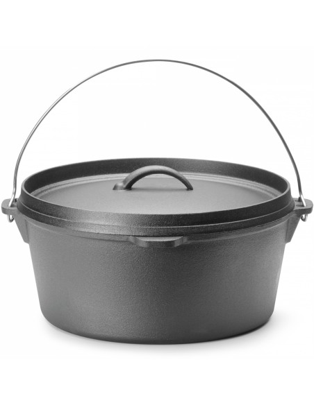 
Ketaus katilas, puodas medžioklei, ant laužo, sriuboms, guliašams, skersmuo 310 x 155 mm 7,2 l
