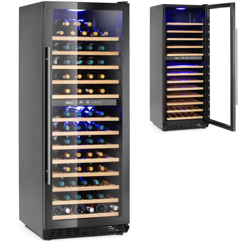
Vyno šaldytuvas, dviejų zonų, 135 buteliai, 387 l, 130 W
