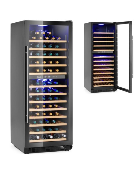 
Vyno šaldytuvas, dviejų zonų, 135 buteliai, 387 l, 130 W
