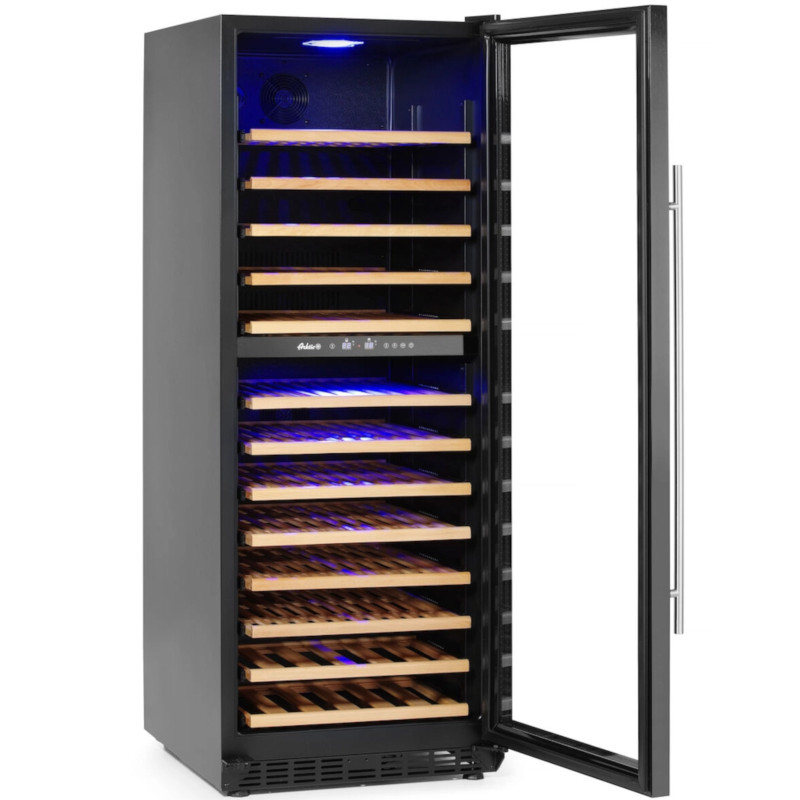 
Vyno šaldytuvas, dviejų zonų, 135 buteliai, 387 l, 130 W
