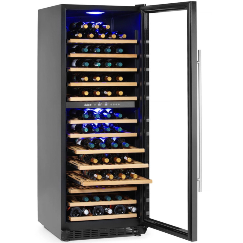 
Vyno šaldytuvas, dviejų zonų, 135 buteliai, 387 l, 130 W
