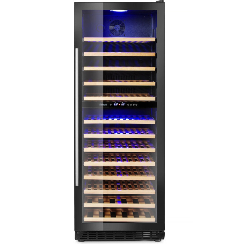 
Vyno šaldytuvas, dviejų zonų, 135 buteliai, 387 l, 130 W
