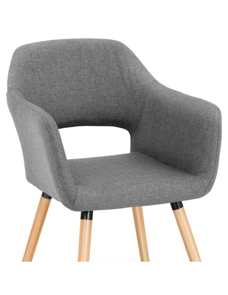 Skandinaviška elegantiška GREY minkšta kibiro kėdė Skandinaviška elegantiška GREY minkšta kibiro kėdė