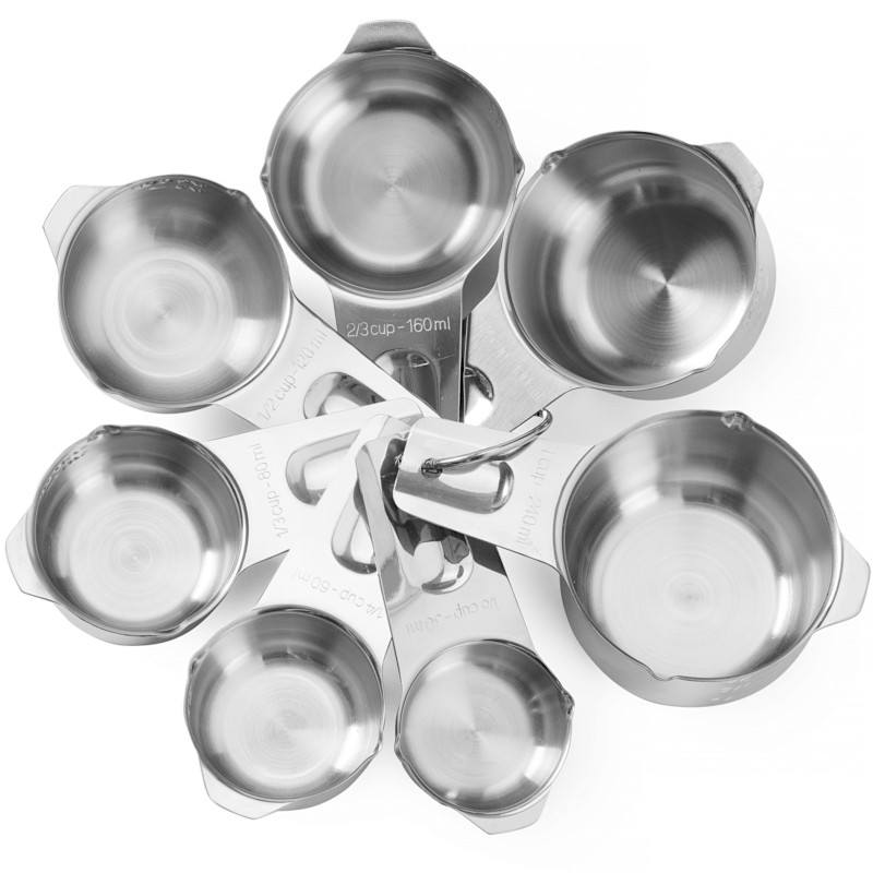 
Virtuvinis baro matavimo puodelis 30 / 60 / 80 / 120 / 160 / 180 / 240 ml - rinkinyje 7 vnt.
