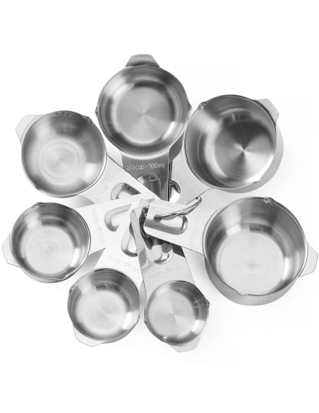 
Virtuvinis baro matavimo puodelis 30 / 60 / 80 / 120 / 160 / 180 / 240 ml - rinkinyje 7 vnt.
