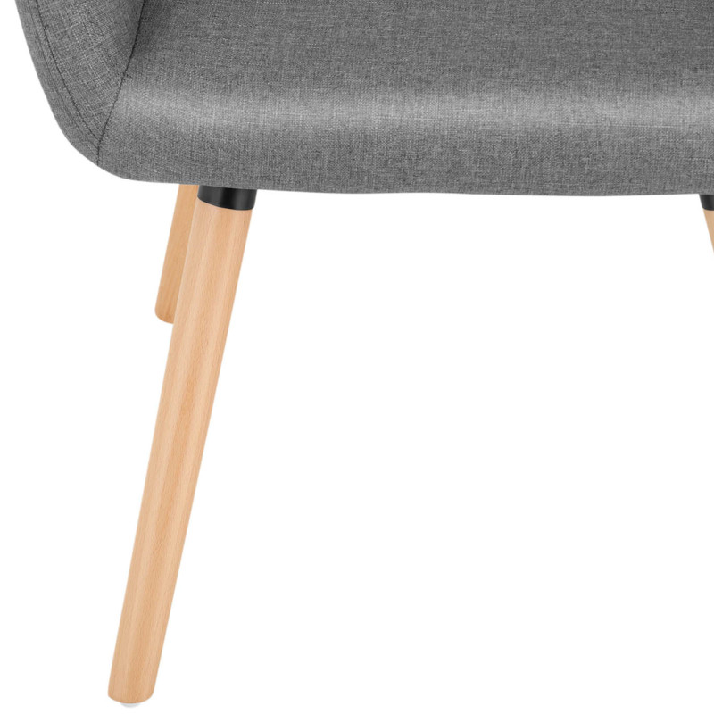 Skandinaviška elegantiška GREY minkšta kibiro kėdė