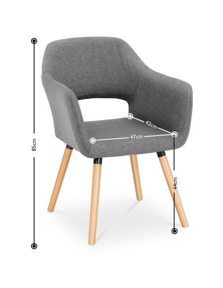 Skandinaviška elegantiška GREY minkšta kibiro kėdė Skandinaviška elegantiška GREY minkšta kibiro kėdė