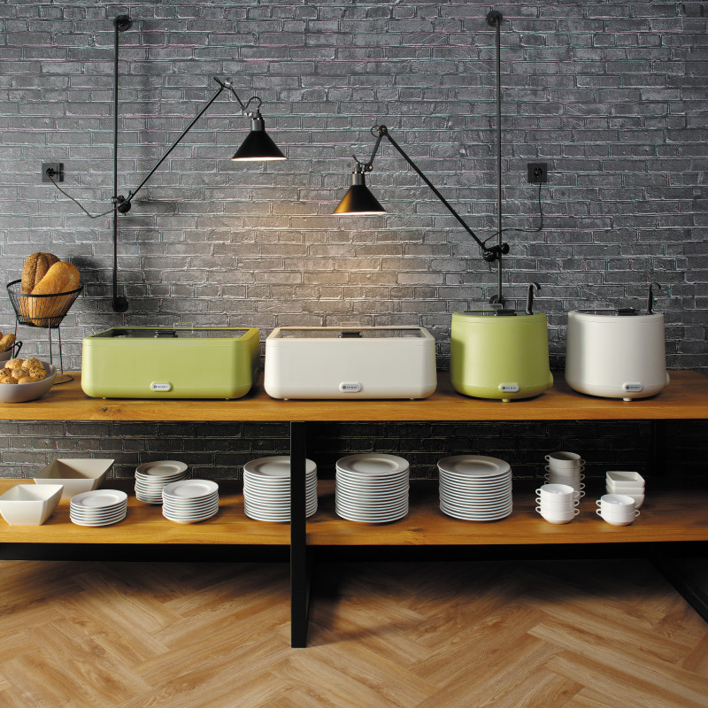 
Elektrinis šildytuvas bain-marie UNIQ 607 x 402 mm 700 W - baltas
