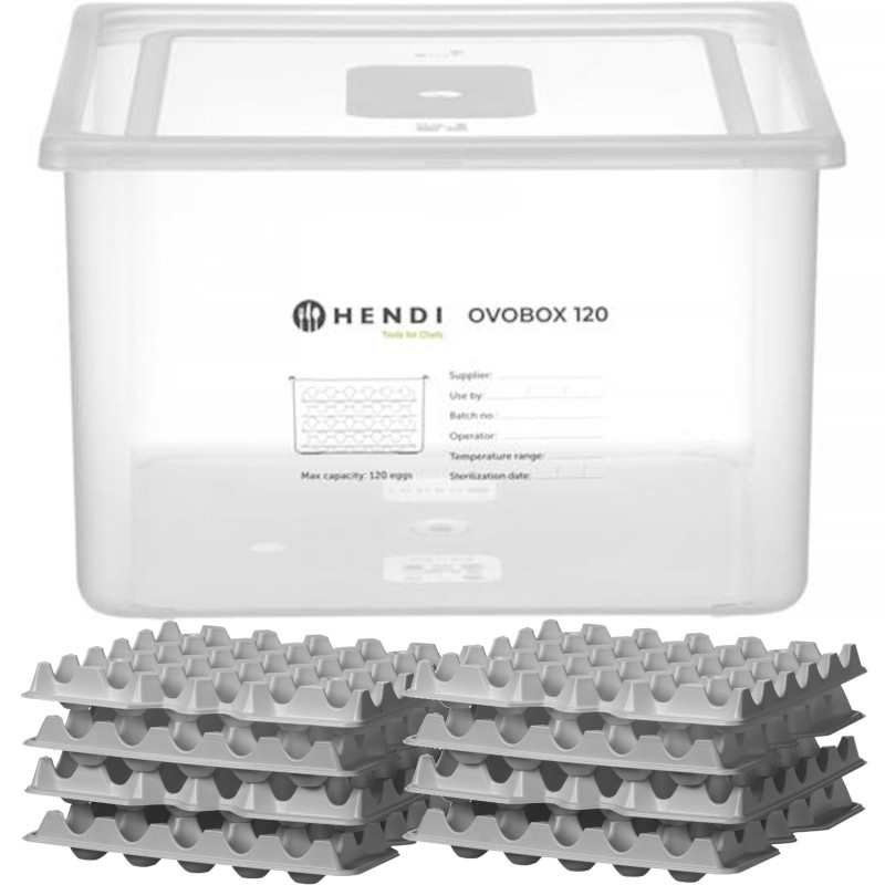 
Kiaušinių talpykla 8 padėklai 120 kiaušinių OVOBOX 18 l 355 x 325 x 200 mm
