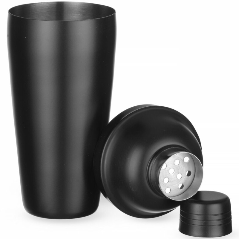 
Barmeno shaker 3 vnt. gėrimams ir kokteiliams Cobbler 0,8 l - juodas
