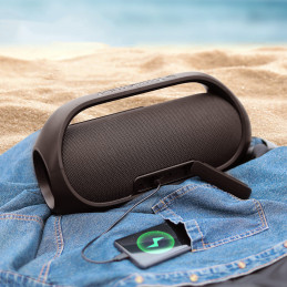 
Belaidis „Bluetooth“ garsiakalbis „Bang“ vandeniui atsparus 60 W su „Powerbank“ funkcija juodas
