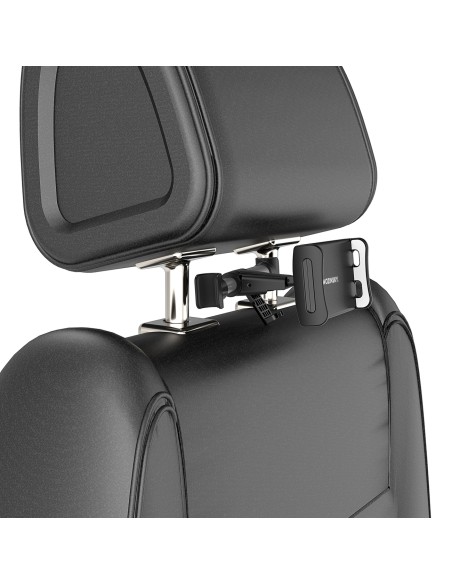 
Automobilinis planšetės laikiklis galvos atramai su pakabu juodas 2in1
