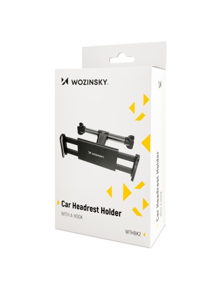 
Automobilinis planšetės laikiklis galvos atramai su pakabu juodas 2in1
