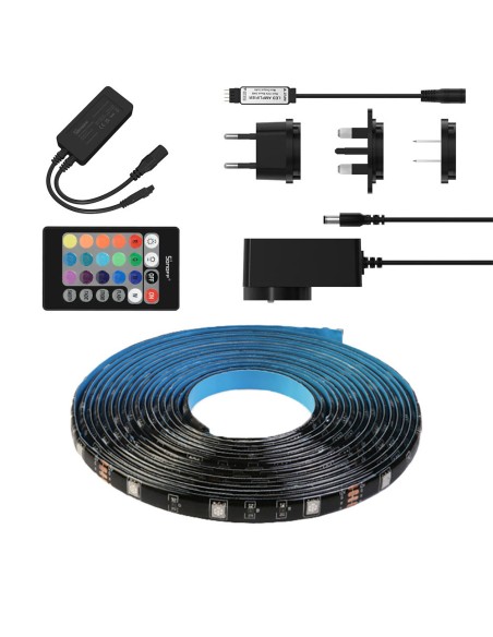 
LED juostelė išmanioji vandeniui atspari RGB juostelė nuotolinio valdymo maitinimo blokas WiFi 2m
