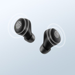 
TWS belaidės Bluetooth 5.1 ausinės 300mAh juodos
