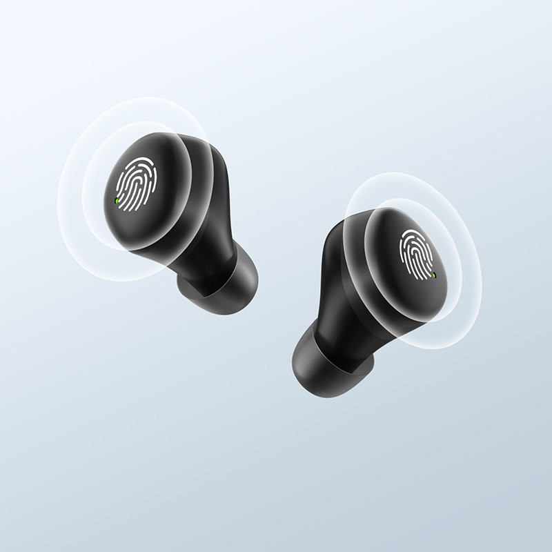 TWS belaidės Bluetooth 5.1 ausinės 300mAh juodos