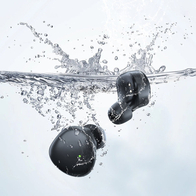 TWS belaidės Bluetooth 5.1 ausinės 300mAh juodos