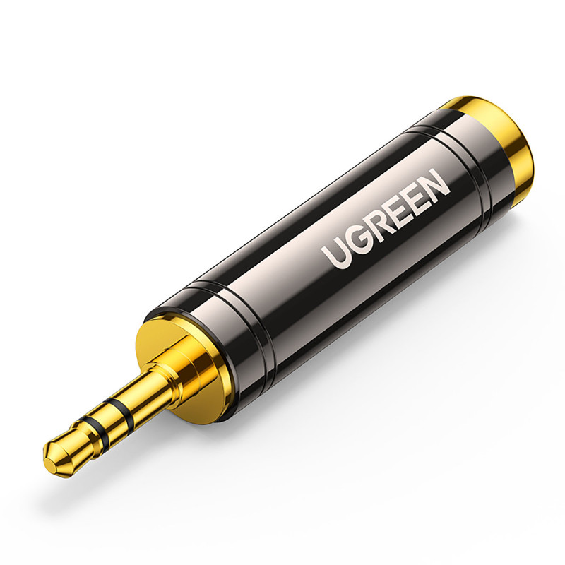
Garso adapteris nuo 3,5 mm (vyriškas) iki 6,35 mm mini lizdas (moteris) pilkas

