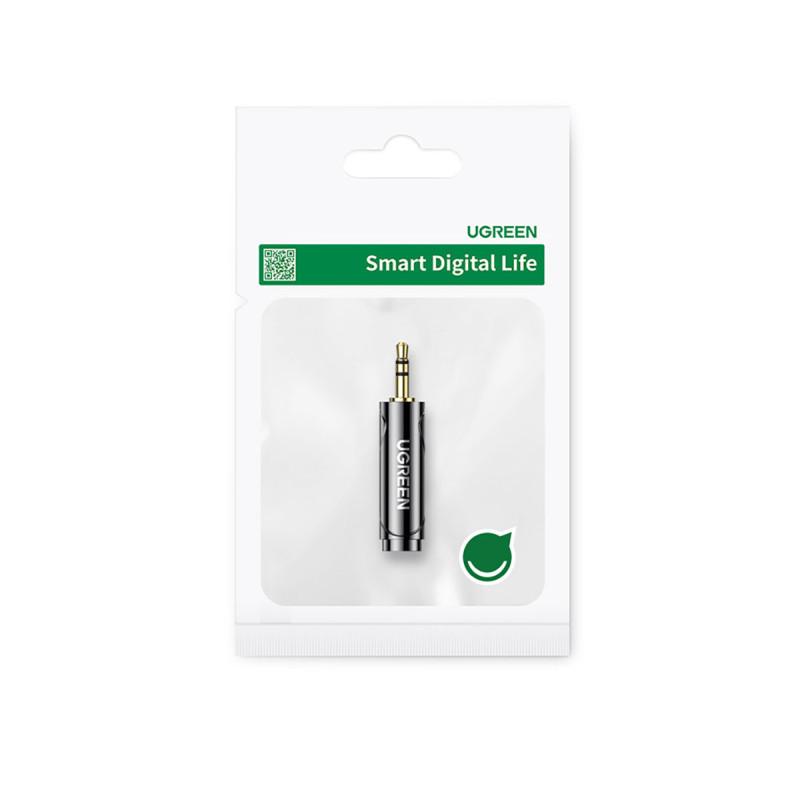 Garso adapteris nuo 3,5 mm (vyriškas) iki 6,35 mm mini lizdas (moteris) pilkas