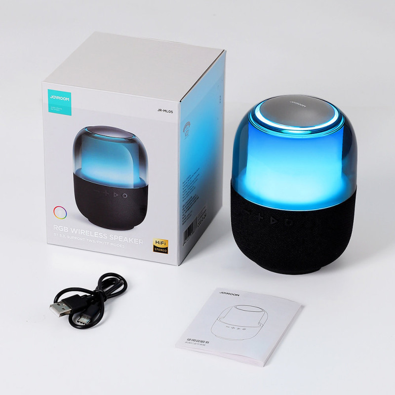 Belaidis Bluetooth 5.3 RGB garsiakalbis 8W juodas