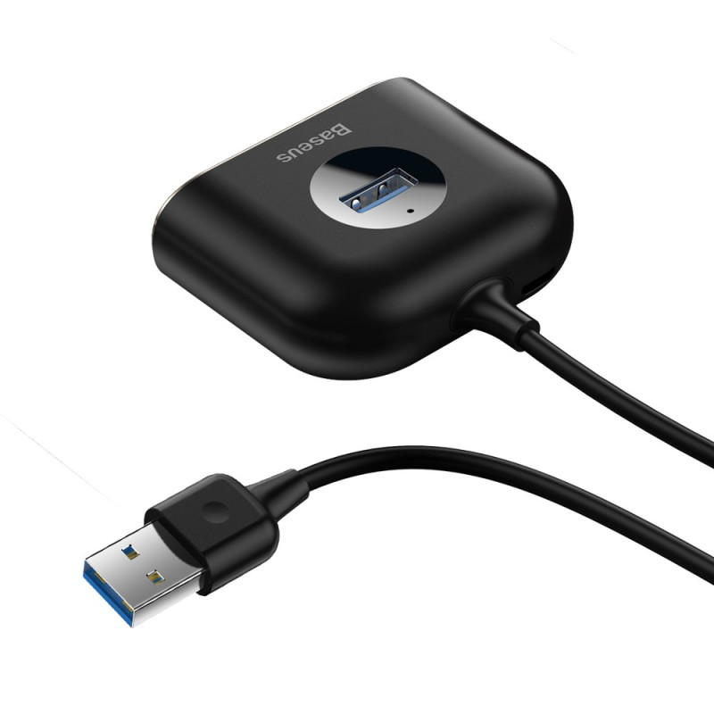 Adapteris HUB 4in1 USB Adapteris USB3.0 TO USB3.0*1+USB2.0*3 1m Black