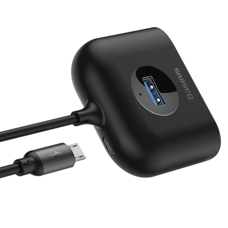 Adapteris HUB 4in1 USB Adapteris USB3.0 TO USB3.0*1+USB2.0*3 1m Black