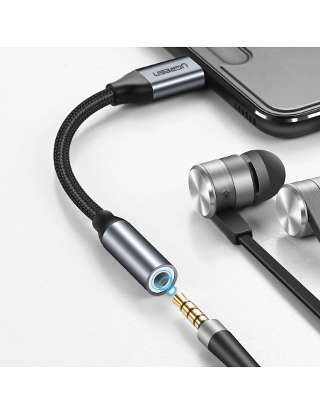 Ausinių adapteris nuo mini lizdo 3,5 mm iki USB-C 10 cm – pilkas
 
Ausinių adapteris nuo mini lizdo 3,5 mm iki USB-C 10 cm – pilkas