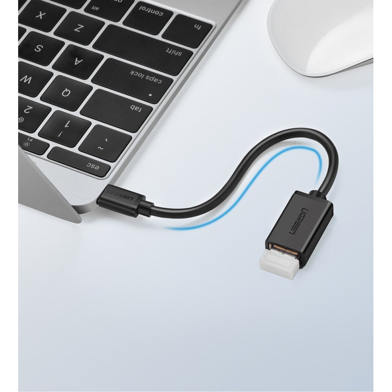 OTG kabelio adapteris iš USB 3.0 į USB-C – juodas