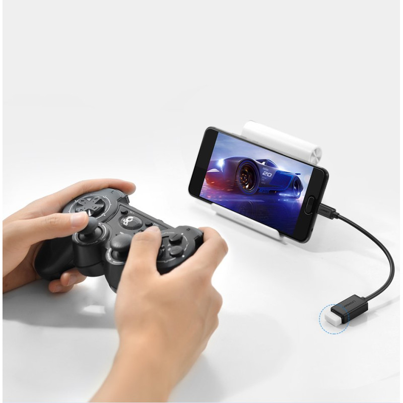OTG kabelio adapteris iš USB 3.0 į USB-C – juodas