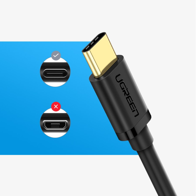 OTG kabelio adapteris iš USB 3.0 į USB-C – juodas
