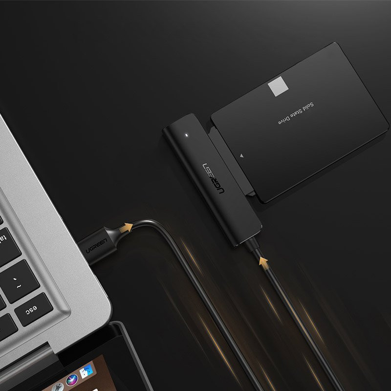 HDD SSD 2,5 colio SATA III 3.0 į USB adapteris – juodas
