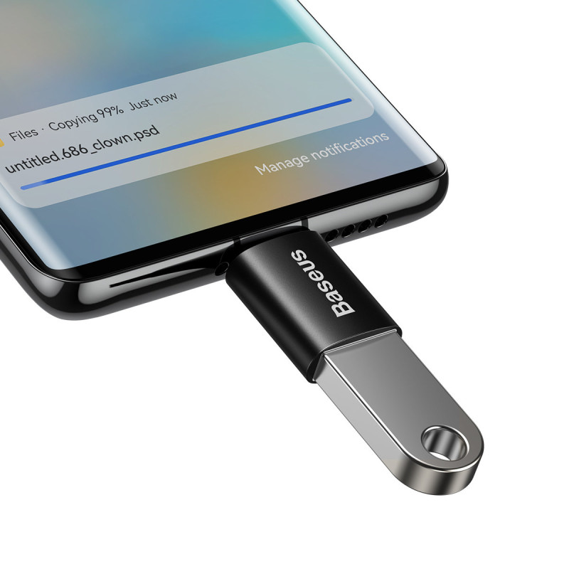 „Ingenuity“ serijos USB-C į USB-A 3.2 Gen 1 adapteris – juodas