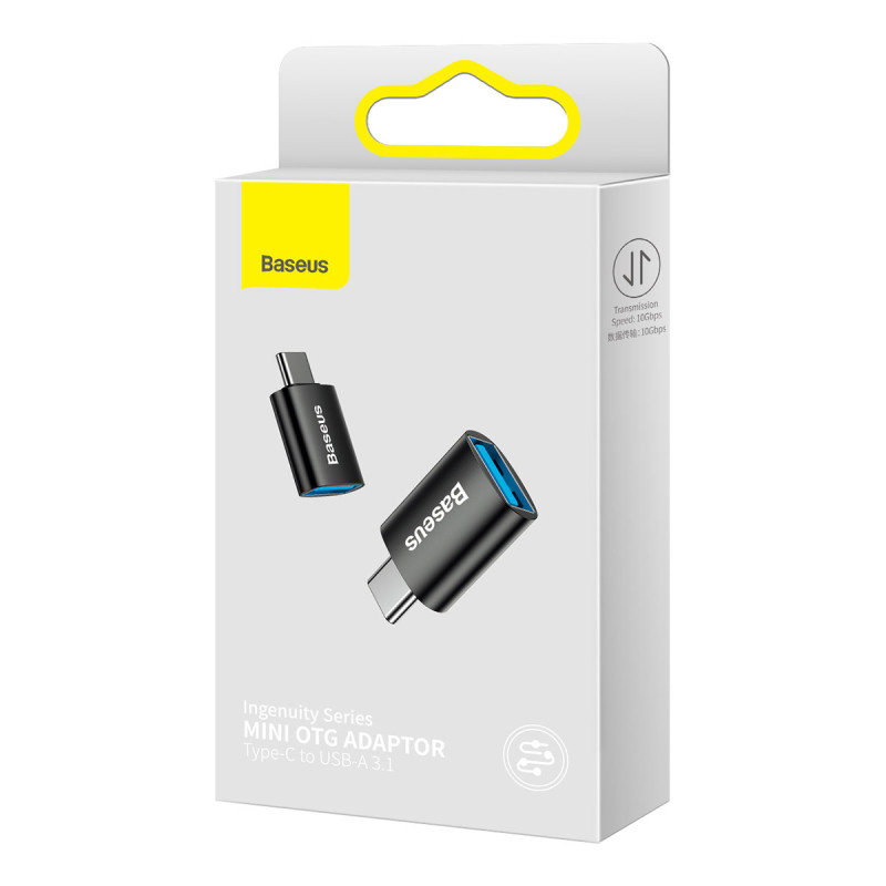 „Ingenuity“ serijos USB-C į USB-A 3.2 Gen 1 adapteris – juodas